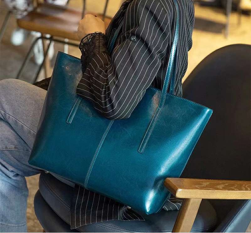 Sac fourre-tout en cuir noble - Adriana - Maison Elvira