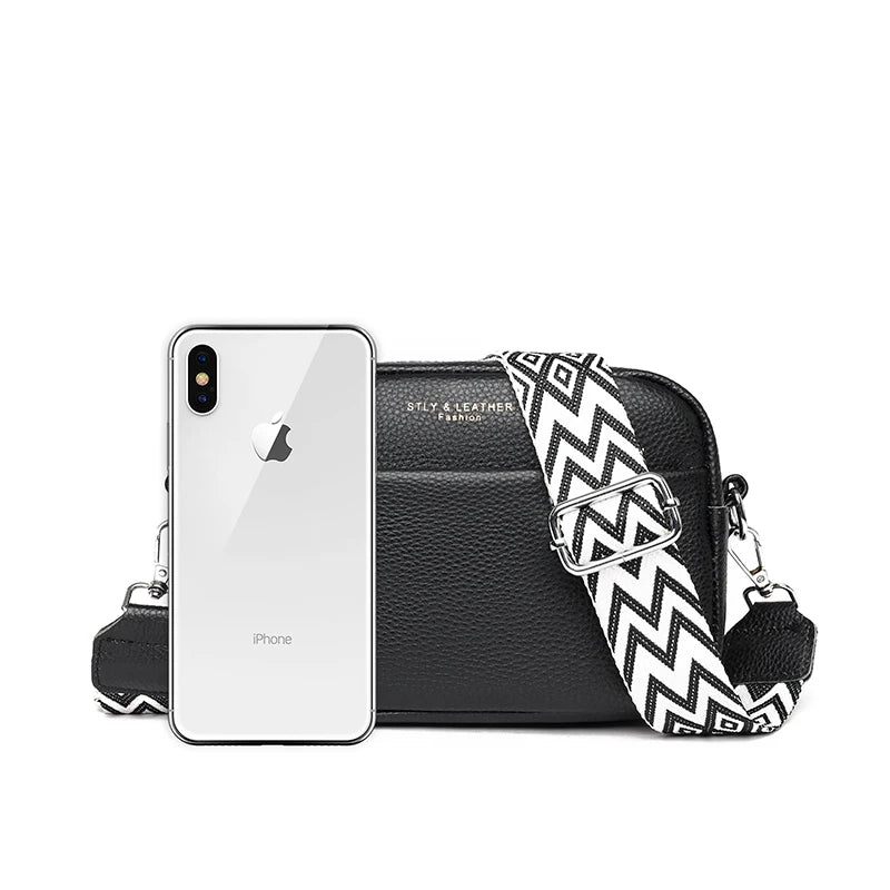 Petit sac bandoulière en cuir véritable essentiel - Prisca - Maison Elvira