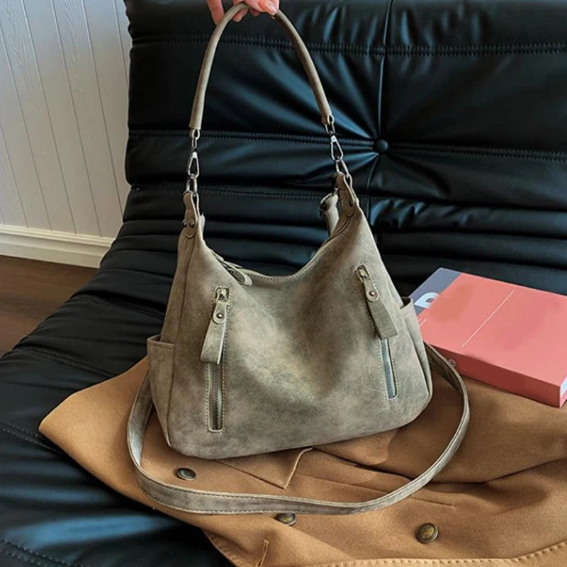 Sac à main bandoulière rétro en cuir souple - Teodora - Maison Elvira