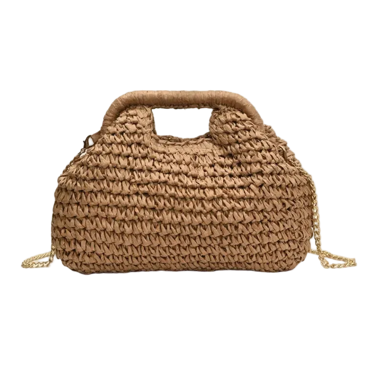 Sac à main bandoulière en paille bohème - Lisa - Maison Elvira