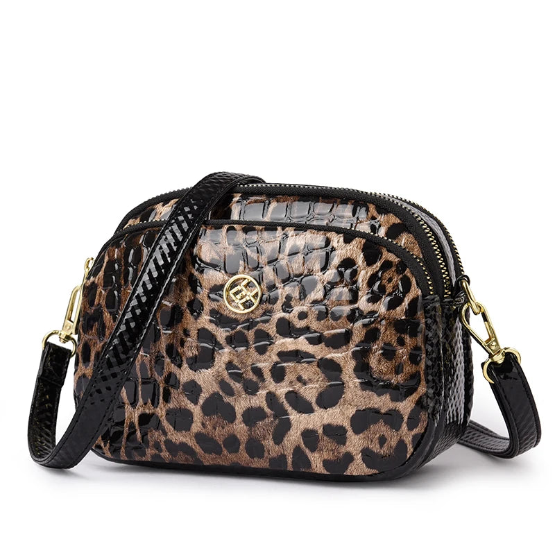 Sac à main bandoulière léopard - Ginevra - Maison Elvira