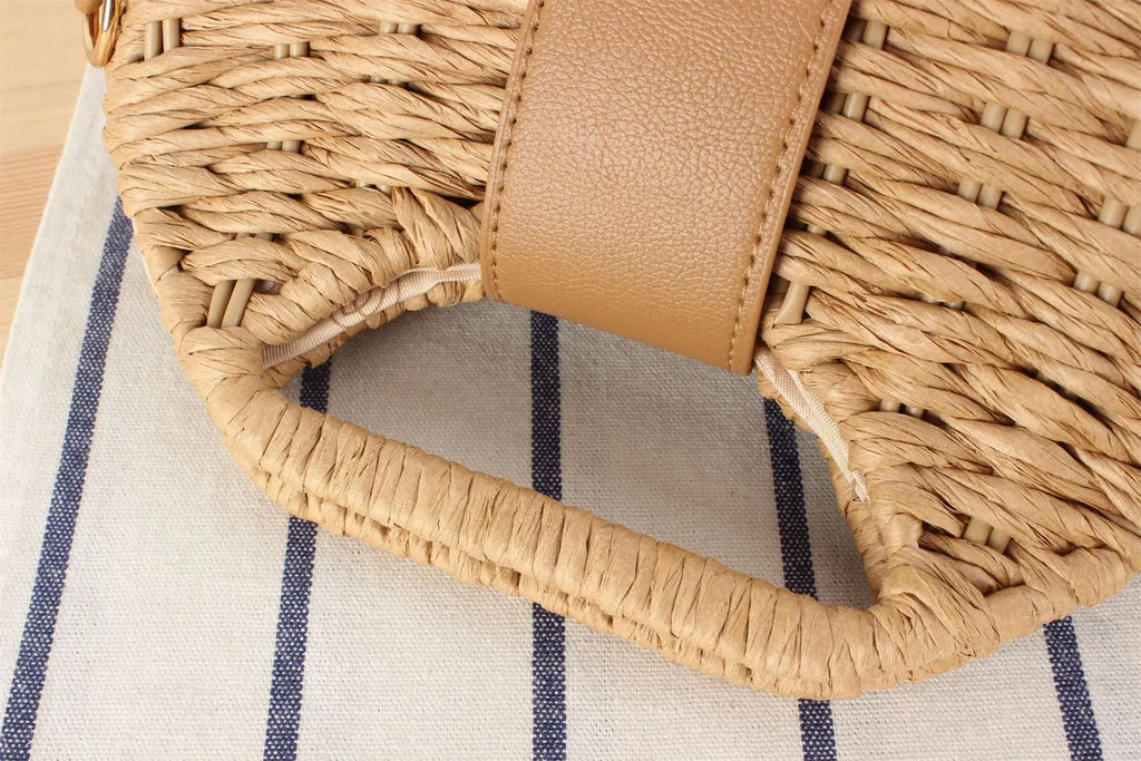 Sac à main bandoulière tissé en paille élégant - Isabella - Maison Elvira