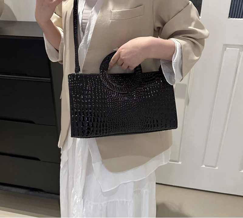 Sac à main bandoulière crocodile raffiné - Tatiana - Maison Elvira