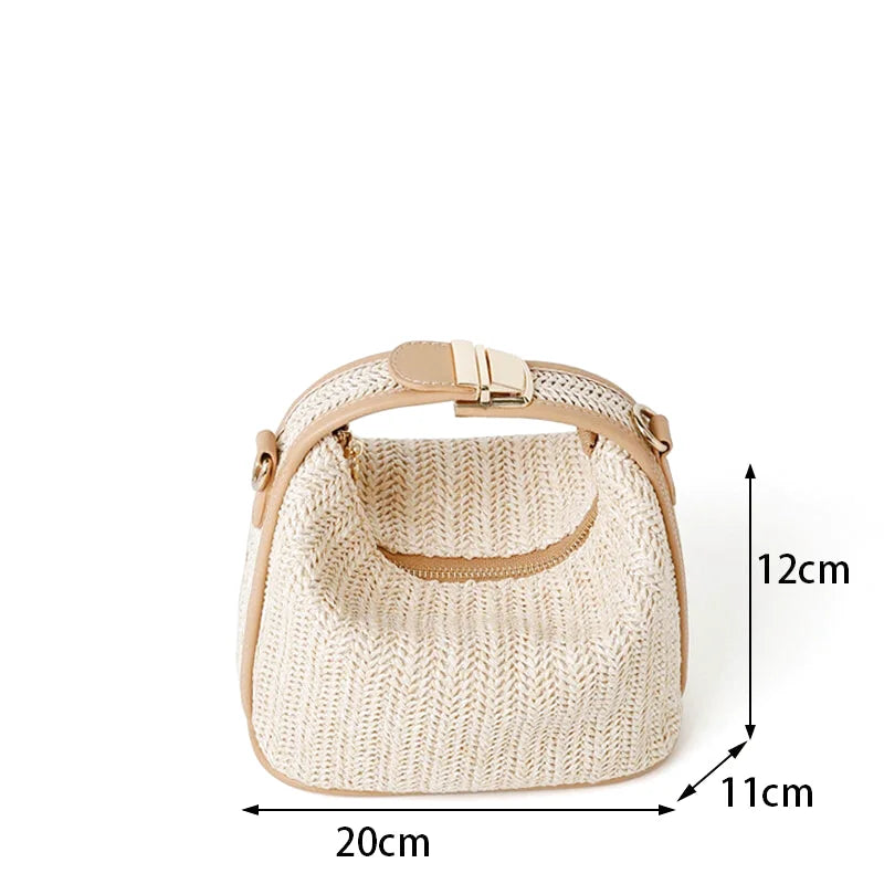 Sac à main bandoulière en paille bohème - Luvia - Maison Elvira