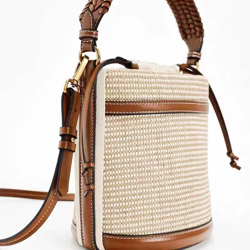 Sac à main bandoulière en paille estivale - Mirta - Maison Elvira