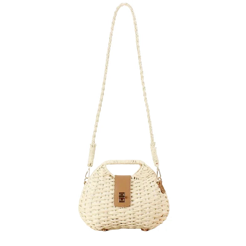 Sac à main bandoulière tissé en paille élégant - Isabella - Maison Elvira