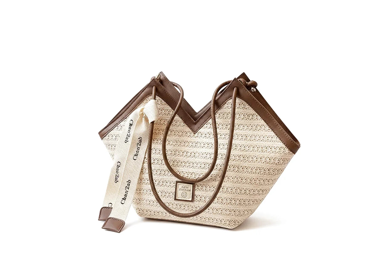 Sac à main bandoulière en paille estival - Alma - Maison Elvira