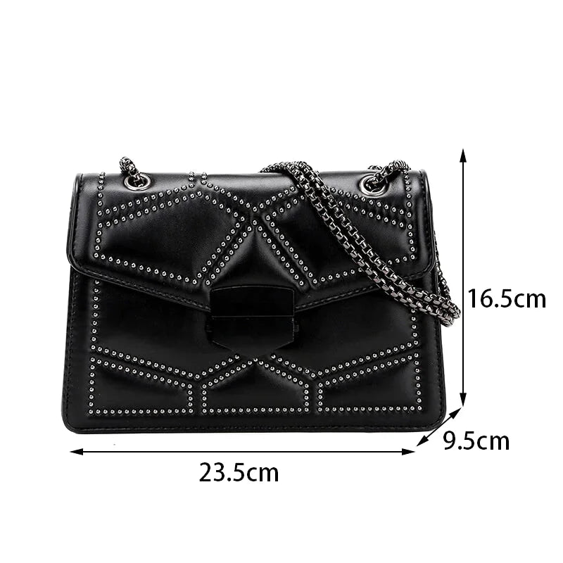 Sac à main bandoulière clouté - Nina - Maison Elvira