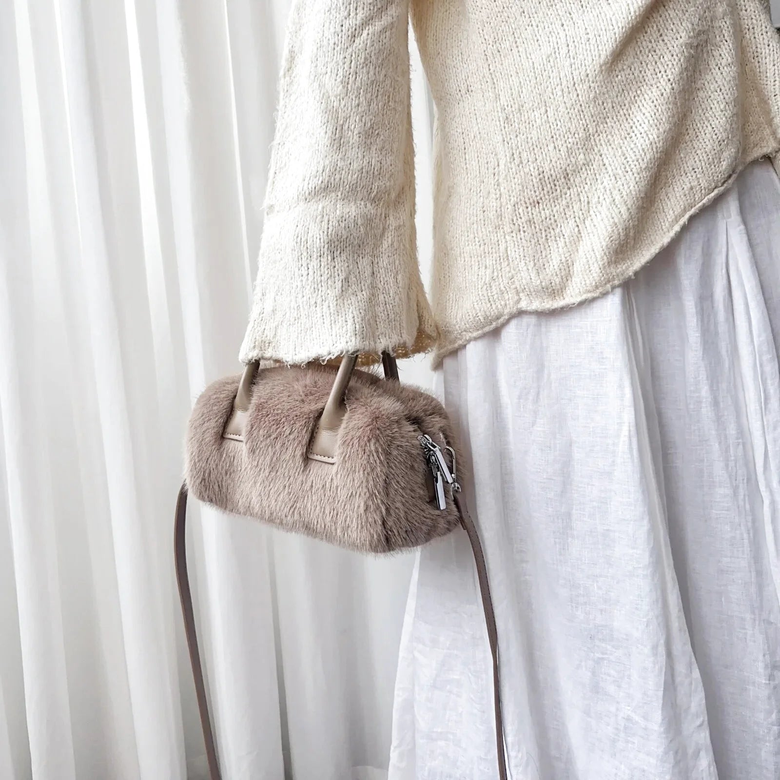 Sac à main bandoulière moelleux et doux  - Celestina - Maison Elvira
