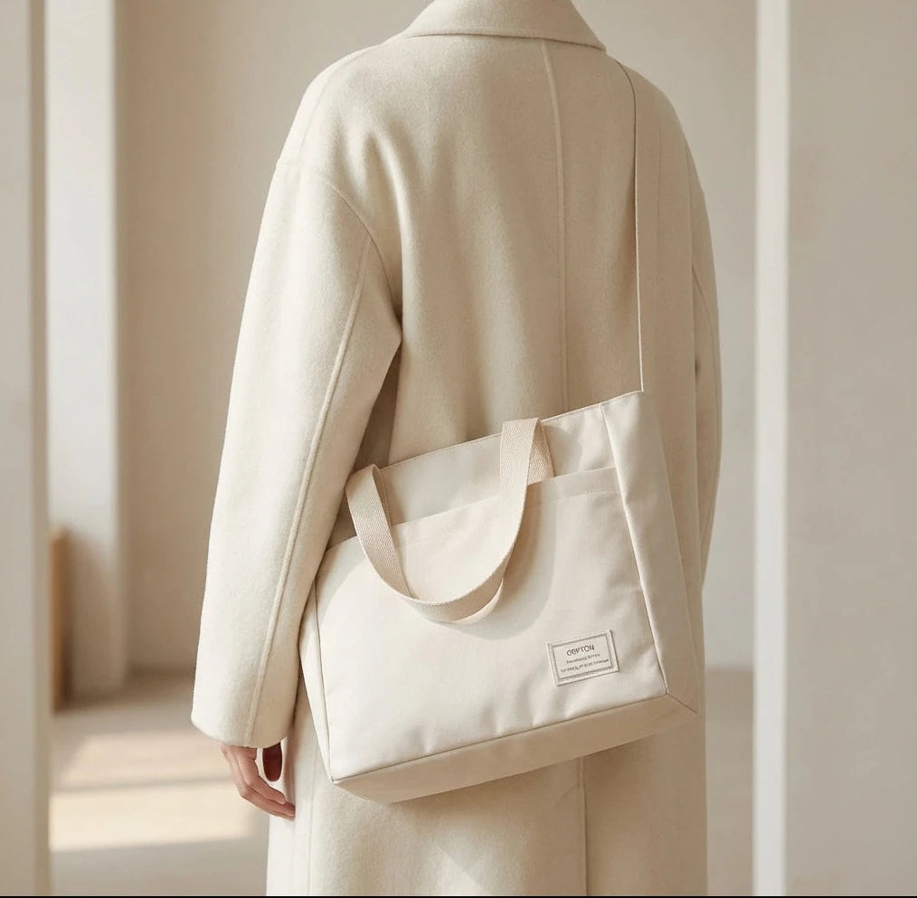 Sac fourre-tout ordinateur antichoc en toile essentielle - Giulia - Maison Elvira