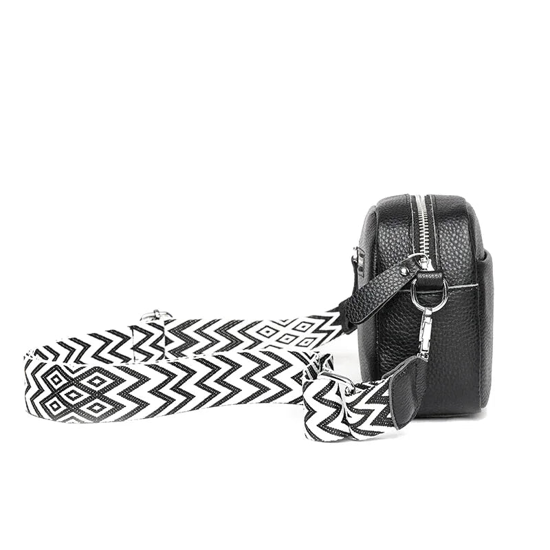 Petit sac bandoulière en cuir véritable essentiel - Prisca - Maison Elvira