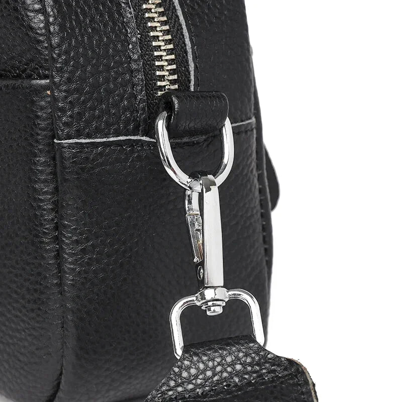 Petit sac bandoulière en cuir véritable essentiel - Prisca - Maison Elvira