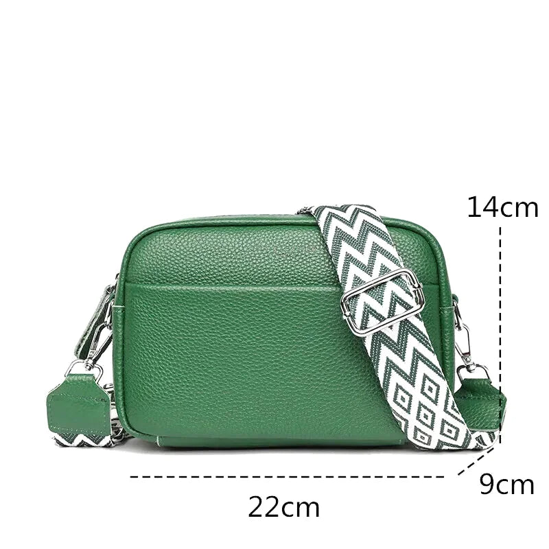 Petit sac bandoulière en cuir véritable essentiel - Prisca - Maison Elvira