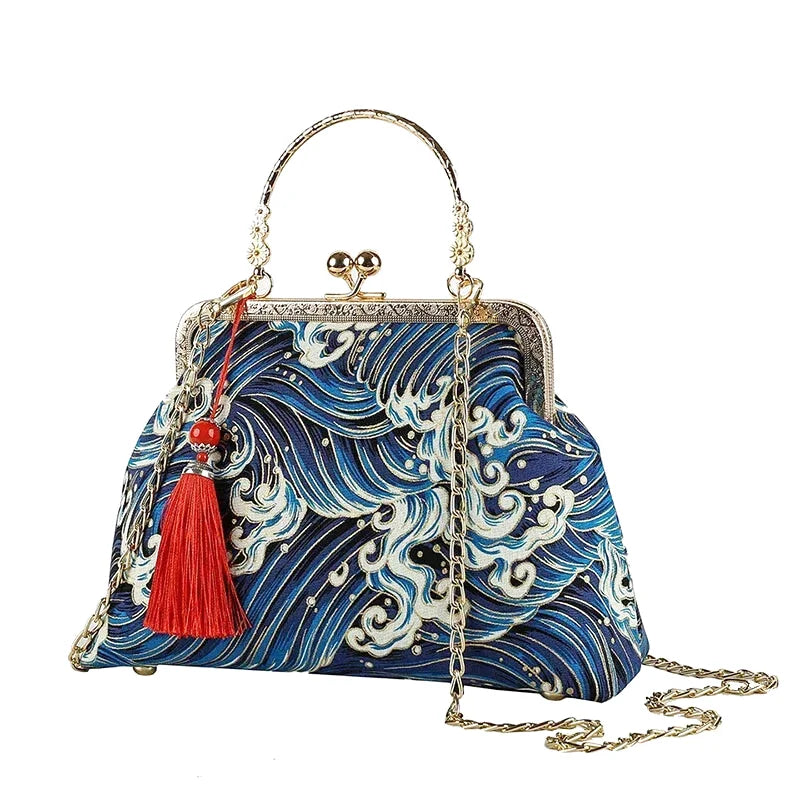 Sac à main bandoulière vintage brodé - Ludovica - Maison Elvira