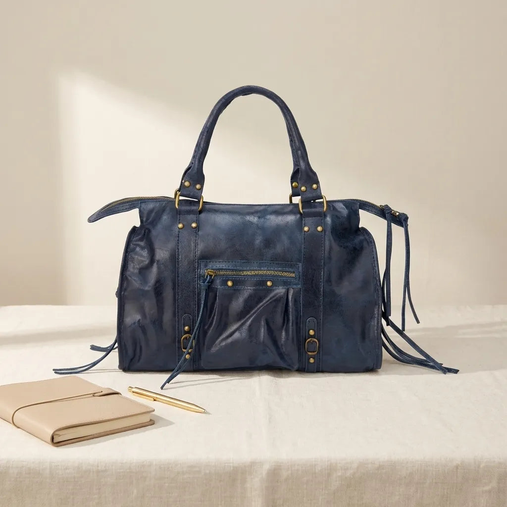 Sac à main fourre-tout bandoulière vintage urbain - Carlotta - Maison Elvira