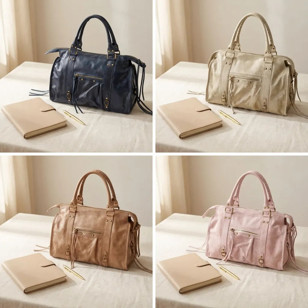 Sac à main fourre-tout bandoulière vintage urbain - Carlotta - Maison Elvira
