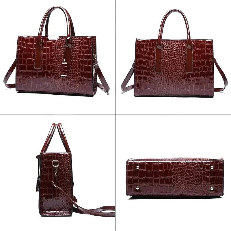 Sac à main bandoulière crocodile vintage noble - Vittoria - Maison Elvira