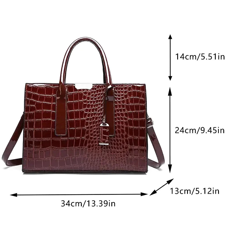 Sac à main bandoulière crocodile vintage noble - Vittoria - Maison Elvira