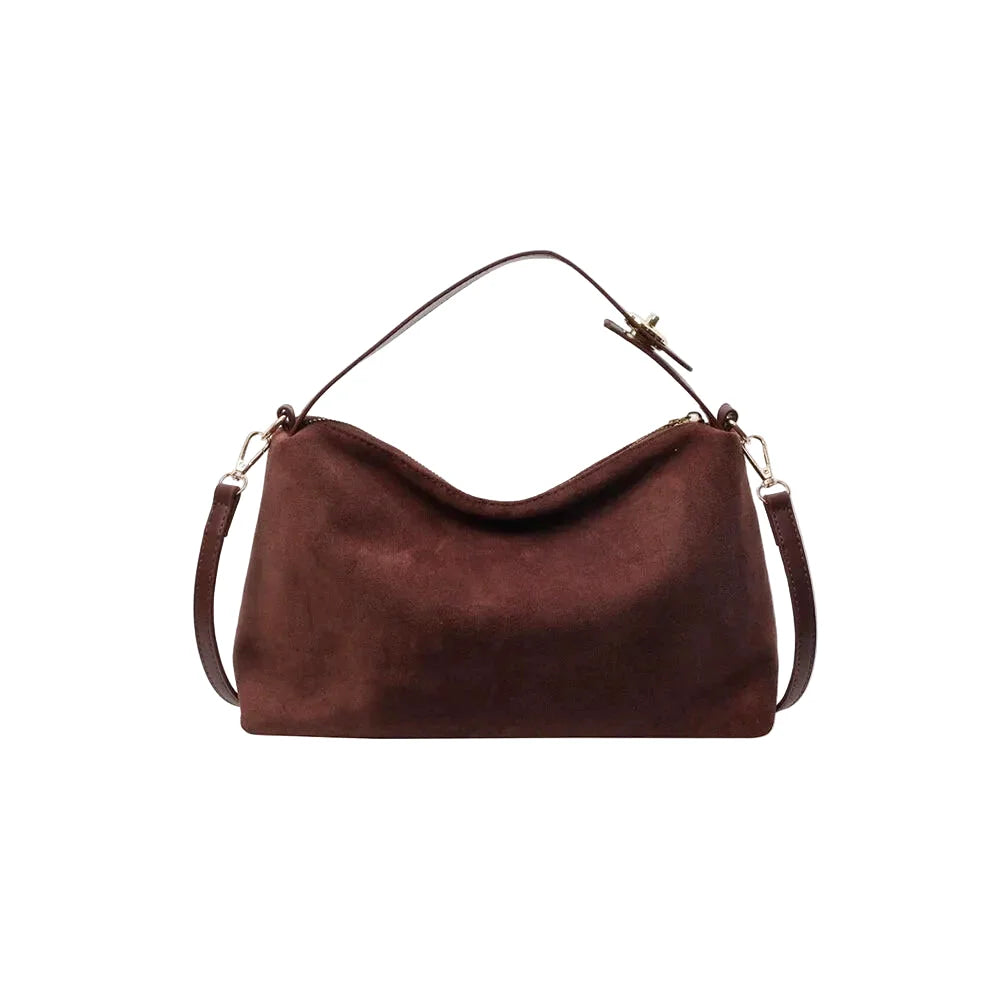 Sac à main bandoulière en daim souple - Gaia - Maison Elvira