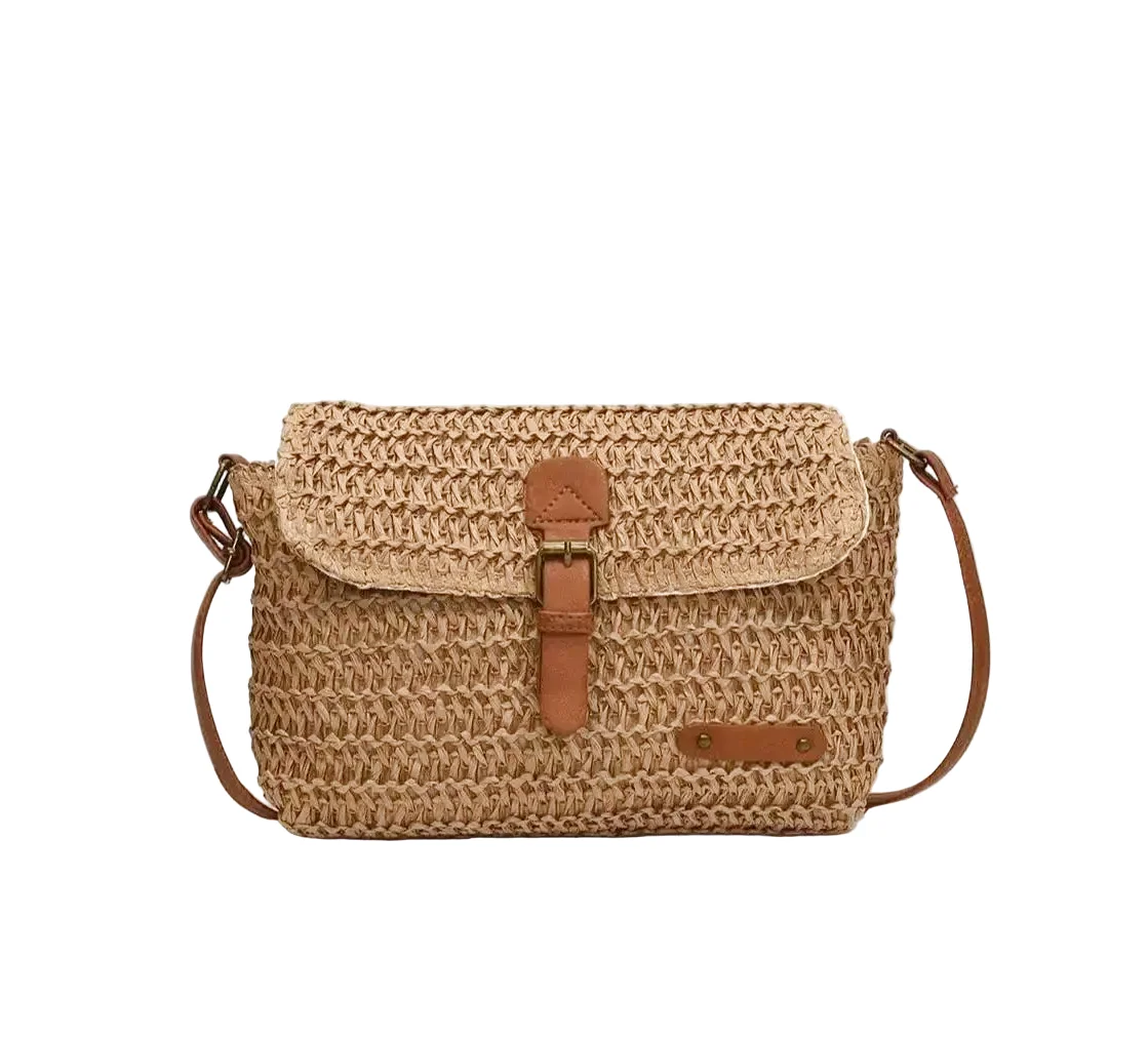 Sac à main bandoulière en paille élégant - Lavinia - Maison Elvira