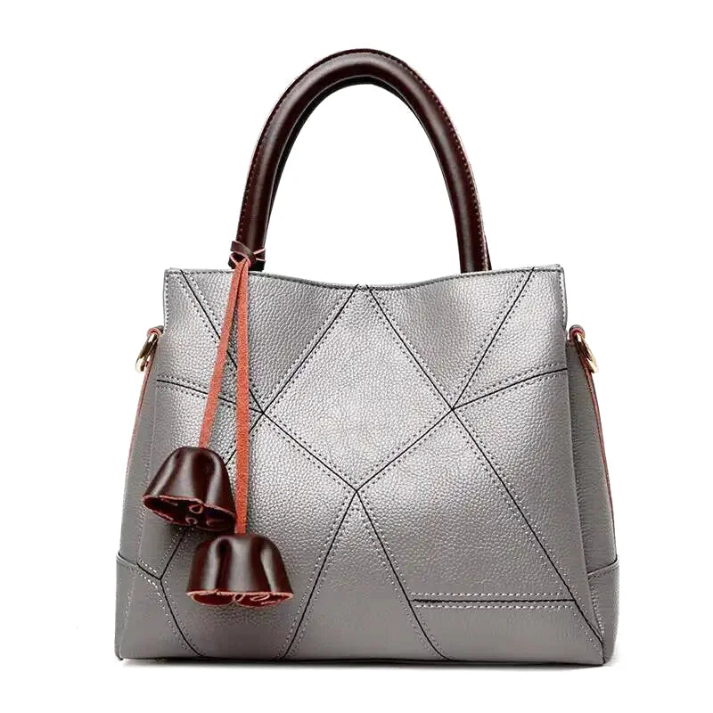 Sac à main bandoulière en cuir véritable fleuri - Cinzia - Maison Elvira