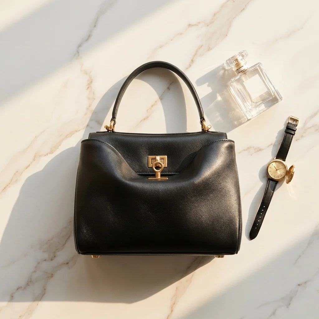 Sac à main bandoulière en cuir daim givré noble - Luciana - Maison Elvira