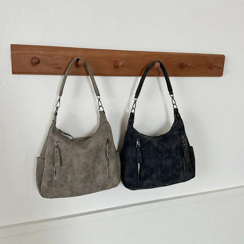 Sac à main bandoulière rétro en cuir souple - Teodora - Maison Elvira
