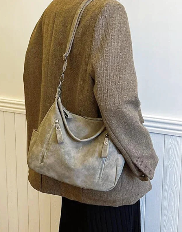Sac à main bandoulière rétro en cuir souple - Teodora - Maison Elvira