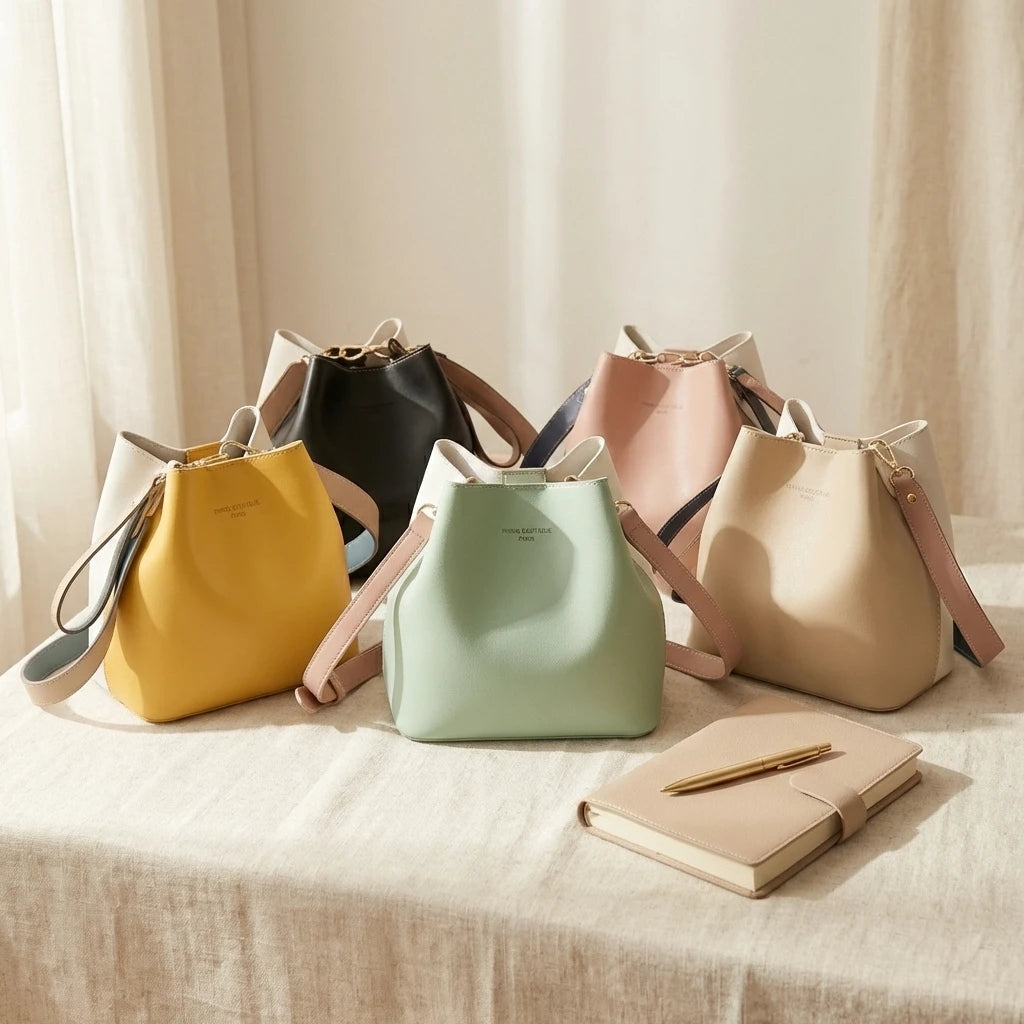 Sac à main bandoulière seau léger - Giada - Maison Elvira