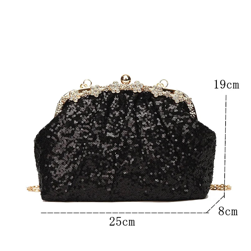 Sac à main bandoulière scintillant - Ginevra - Maison Elvira