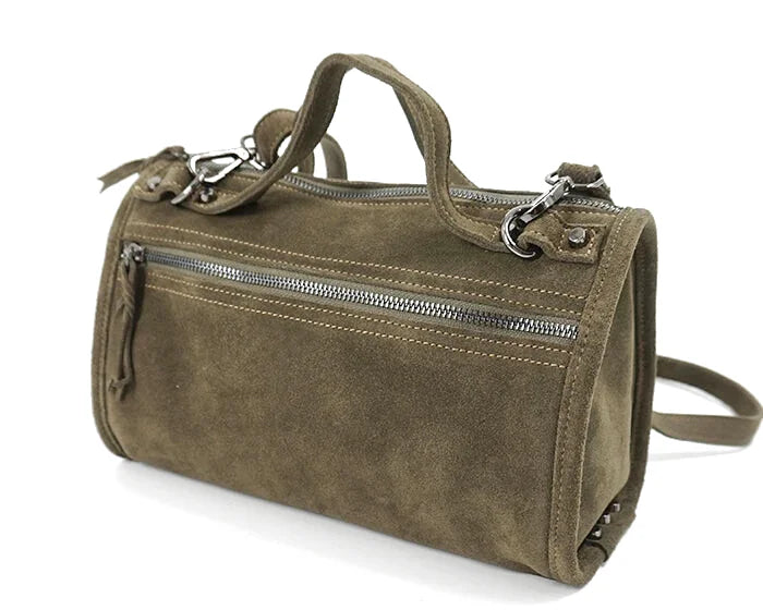 Sac à main bandoulière en daim authentique - Caterina - Maison Elvira