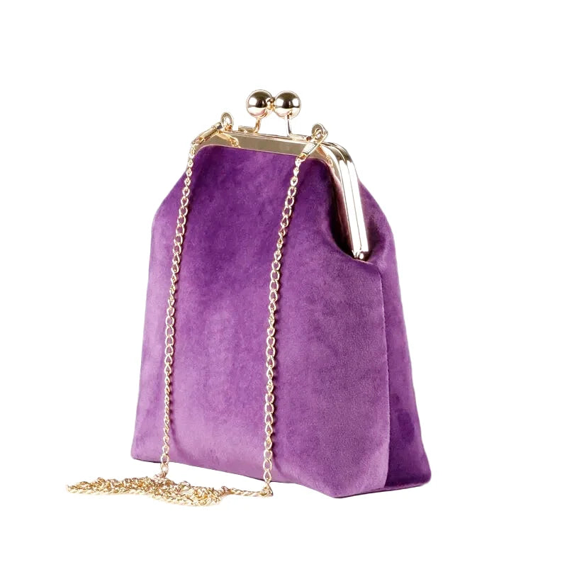 Sac à main bandoulière en velours rétro délicat - Ottilia - Maison Elvira