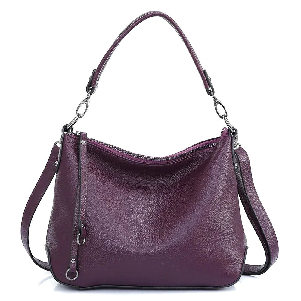 Sac à main bandoulière en cuir sobre - Alessandra - Maison Elvira