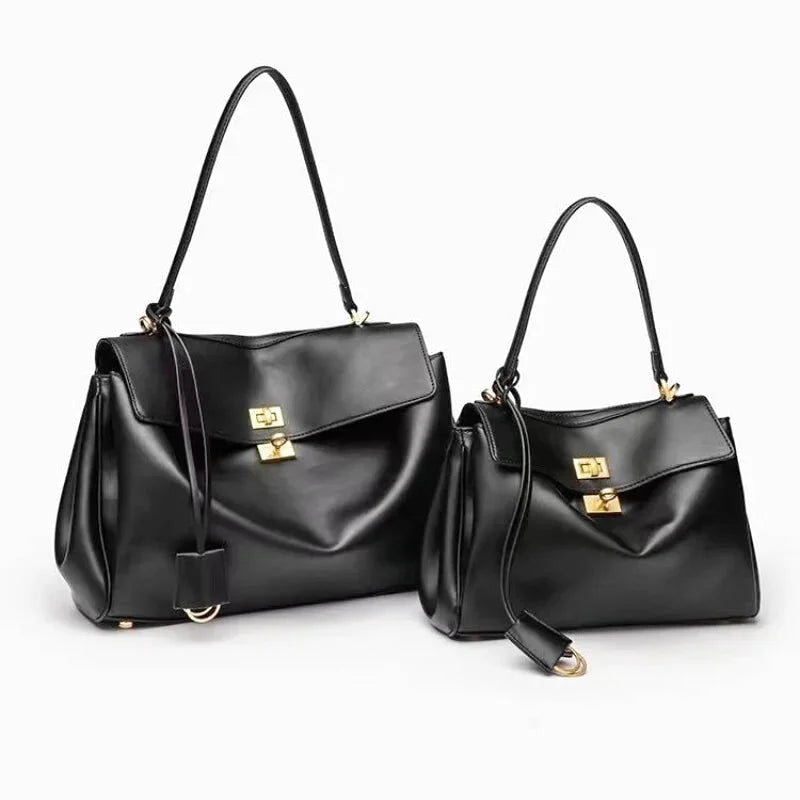 Sac à main bandoulière en cuir daim givré noble - Luciana - Maison Elvira