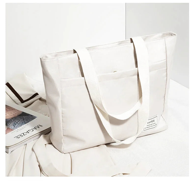 Sac fourre-tout ordinateur antichoc en toile essentielle - Giulia - Maison Elvira